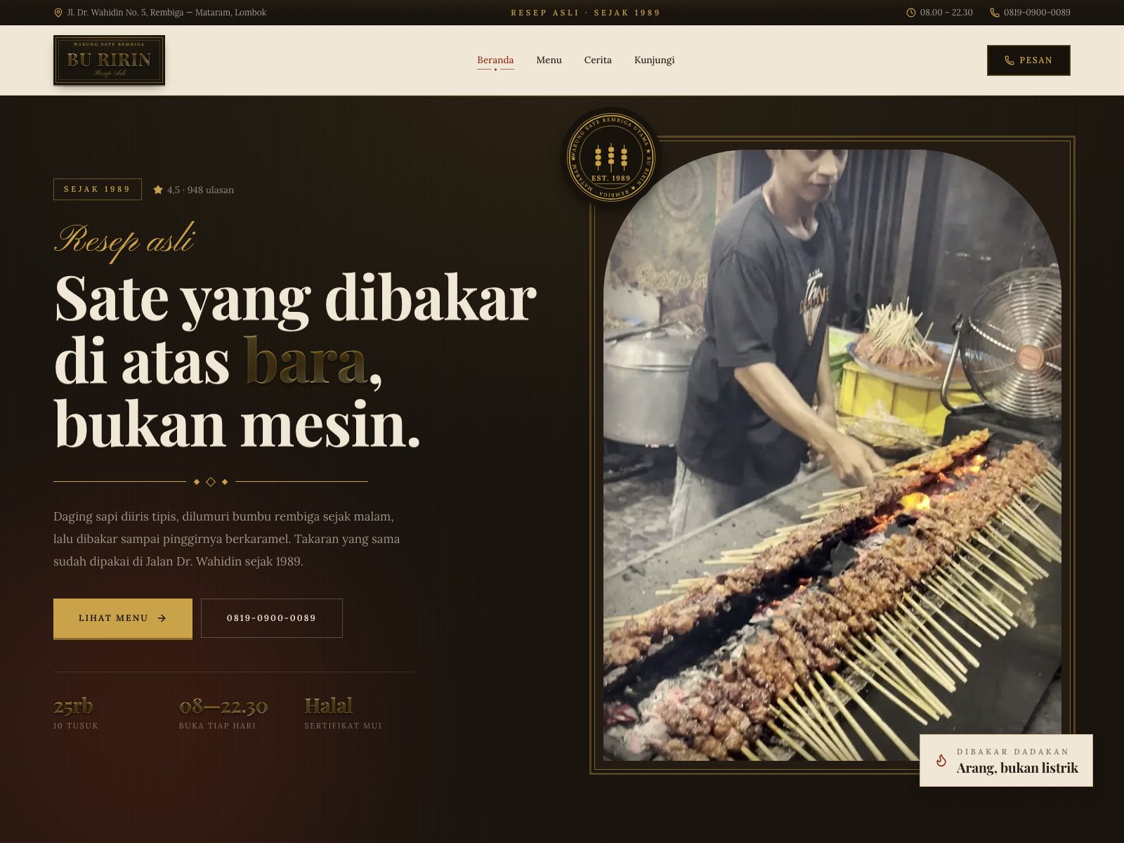 Warung Sate Rembiga Utama Bu Ririn — Rumah makan